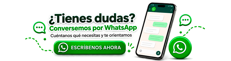 ¿Tienes dudas? Conversemos por WhatsApp